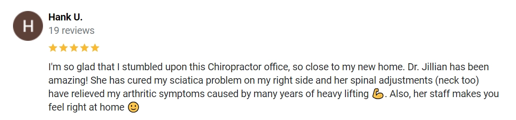 Chiropractic Monroeville PA Testimonial Screenshot